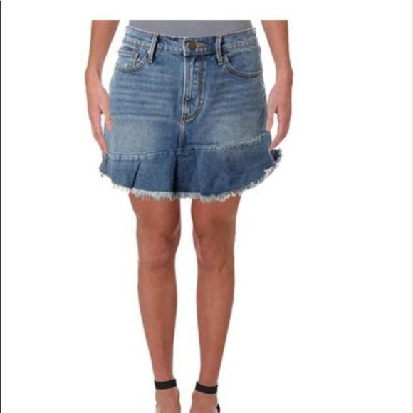 denim Mini Skirt with Ruffle - Picture 7 of 7